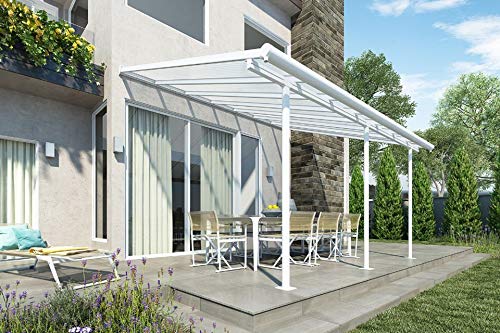 Hochwertige ALU Terrassenüberdachung/Veranda - 420 x 300 (BxT) / Überdachung Sierra Weiß von Fonteyn