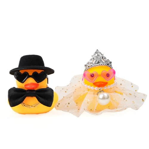 2 Stück Quietscheente für Hochzeit, Badeenten Hochzeitspaar Figuren Kleines Paar Ente Geschenk zur Hochzeit, Lustige Hochzeitsgeschenke für Braut und Bräutigam 2 Stück Quietscheente für Hochzeit, Badeenten Hochzeitspaar Figuren Kleines Paar Ente Geschenk zur Hochzeit, Lustige Hochzeitsgeschenke für Braut und Bräutigam von Fonyet