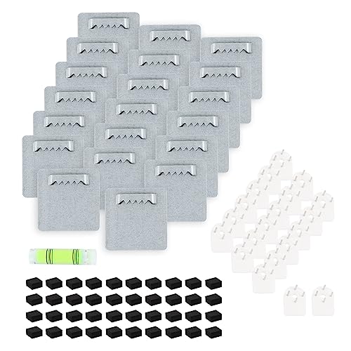 Bildaufhänger Selbstklebend 20er Set bilder aufhängen ohne bohren für Acrylglas und Spiegel, bis zu 8kg Alu Dibond und Acrylglas Aufhängung Spiegelhalterung von Fonyet