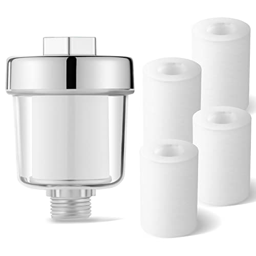 Duschfilter Wasserfilter Dusche mit 5 Eingedickte Filterkartusche Duschkopf Filter Wasserfilter Wasserhahn Shower Filter for Hard Water Kalkfilter Dusche von Fonyet