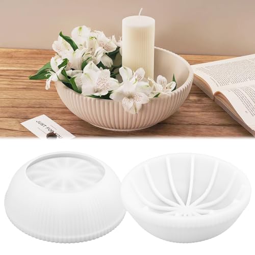 Silikonform Schale Rundes Tablett Silicone Molds 21 x 9 cm Silikonformen Gießformen Teller, DIY Silikon Schale Form für Ornamente von Fonyet
