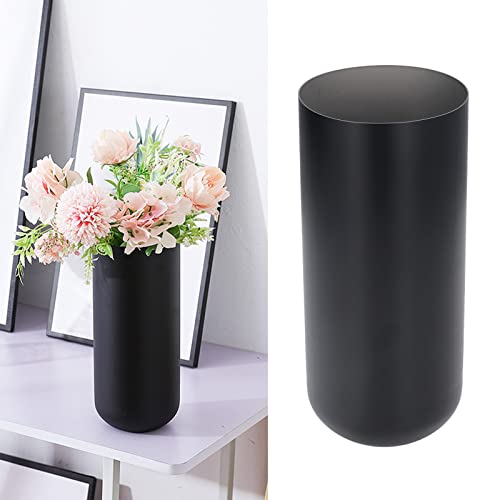 Moderne Metallvase, Edelstahl Einfache Blumenvase Im Nordischen Stil Schwarze Blumenvasen für Heimdekoration von Fonzci