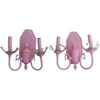 Vintage Sconces Light Glass Details Gemalt Und Leichte Notlicht Rosa By Foo La von FooFooLaLaChild