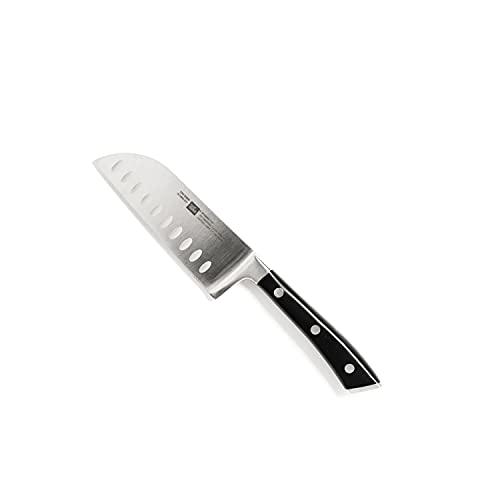 Food Appeal Dynamic Pro Santoku Messer | hauchdünnes Schneiden | Hacken und Würfeln | für Fleisch, Fisch und Gemüse | Edelstahl | schwarz | anti-Rost | (13cm) von Food Appeal