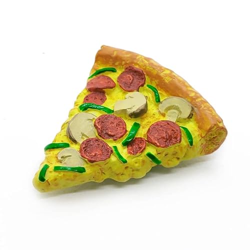 WitnyStore 3D-Kühlschrankmagnet, Pizza-Harz, 3D-Fast-Food-Magnete, Kühlschrankmagnete, Küchenzubehör, Souvenir, Sammlerstück, Dekoration, Geschenk von WitnyStore