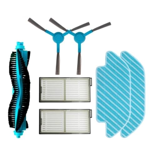Hauptbürste, Seitenbürste, HEPA-Filter, Wischmopp, Kompatibel for Cecotec Cong 5490, 6090, 7090, Roboterstaubsaugerzubehör Ersatzteile(Set 2) von Fooduuhyo