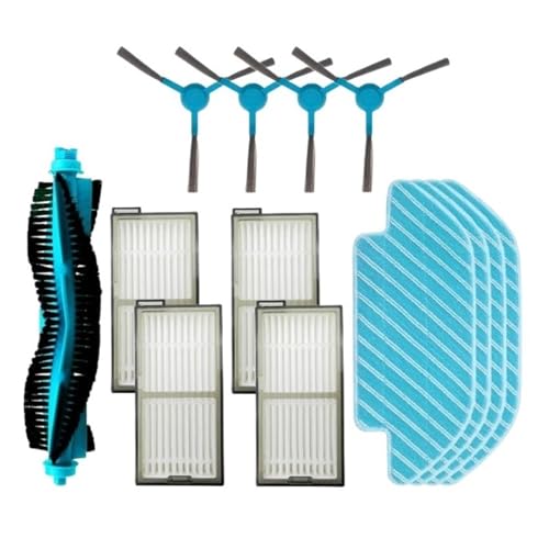 Hauptbürste, Seitenbürste, HEPA-Filter, Wischmopp, Kompatibel for Cecotec Cong 5490, 6090, 7090, Roboterstaubsaugerzubehör Ersatzteile(Set 4) von Fooduuhyo