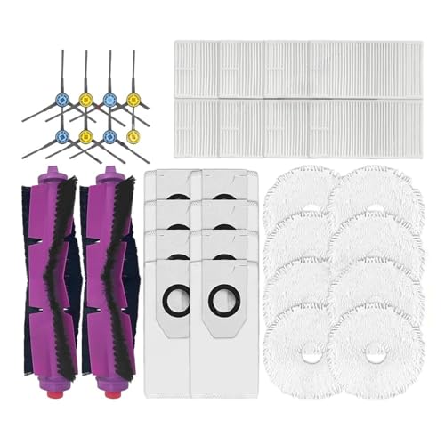 Hauptbürste, Seitenbürste, Wischtuch, Filter, Staubbeutel, Kompatibel for Eureka J12 Ultra, Staubsaugerzubehör Ersatzteile(Set 1) von Fooduuhyo