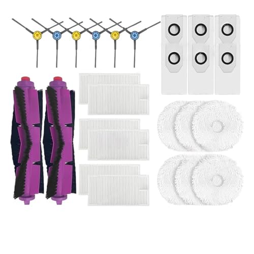 Hauptbürste, Seitenbürste, Wischtuch, Filter, Staubbeutel, Kompatibel for Eureka J12 Ultra, Staubsaugerzubehör Ersatzteile(Set 3) von Fooduuhyo