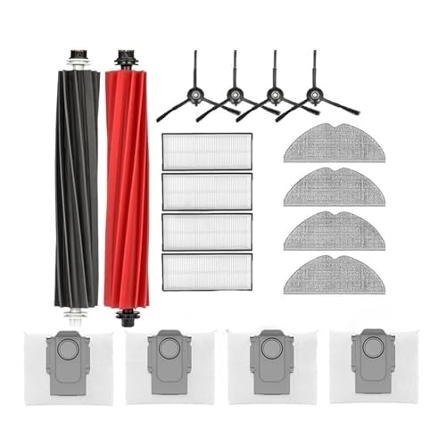 Hauptseitenbürste, Filter, Mopp, Staubbeutel, Kompatibel for Roborock S8 Pro Ultra, S8, Staubsaugerzubehör Ersatzteile von Fooduuhyo