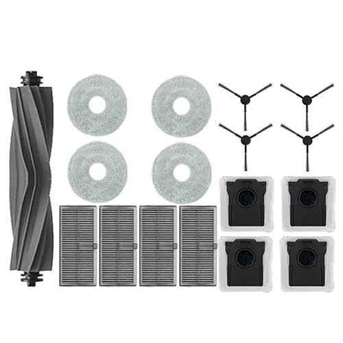 Hauptseitenbürste, Filter, Mopp, Staubbeutel, kompatibel for Dreame L10s Pro Ultra Heat, X30 Ultra, X30 Pro, Staubsaugerzubehör Ersatzteile(Set 2) von Fooduuhyo