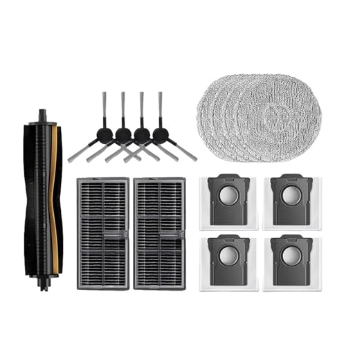 Hauptseitenbürste, HEPA-Filter, Mopp, Staubbeutel, Kompatibel for Dreame X30 Ultra, X30 Master, Staubsaugerzubehör Ersatzteile(Set 2) von Fooduuhyo