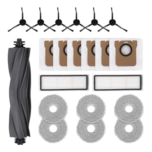 = Hauptseitenbürste, HEPA-Filter, Mopp, Staubbeutel, Kompatibel mit Dreame L20 Ultra, L30 Ultra, Roboterstaubsauger-Zubehör Ersatzteile von Fooduuhyo