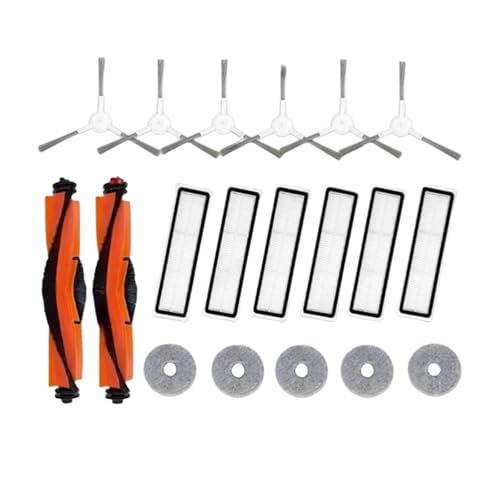 = Hauptseitenbürste, HEPA-Filter, Mopp, kompatibel for Xiaomi S10+Plus B105, S20+Plus B108GL, Staubsaugerzubehör Ersatzteile von Fooduuhyo