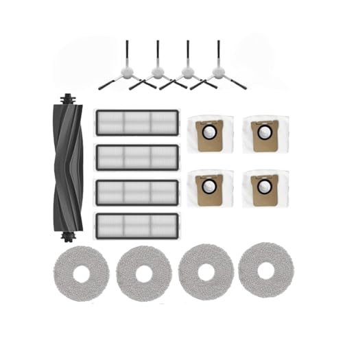 Hauptseitenbürste, HEPA-Filter, Staubbeutel, Mopp, Kompatibel for Dreame L10S Ultra, L10 Ultra, Staubsaugerzubehör Ersatzteile von Fooduuhyo