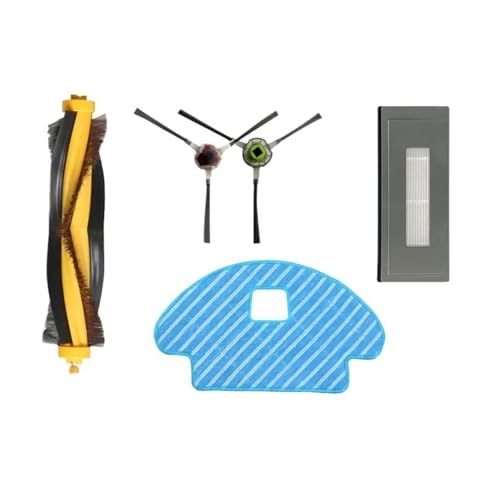 Hauptseitenbürste, Hepa-Filter, Mopp, Kompatibel for Ecovacs Deebot OZMO 930, Staubsaugerzubehör Ersatzteile(Set 2) von Fooduuhyo