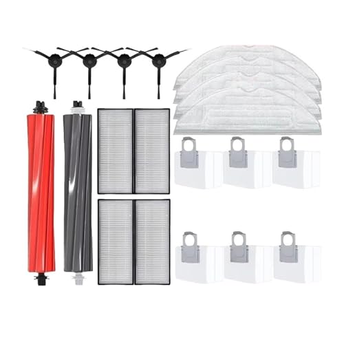 Hauptseitenbürste, Hepa-Filter, Mopp, Staubbeutel, Kompatibel for Roborock Sweeper S8/S8+ / S8 Plus, Zubehör Ersatzteile von Fooduuhyo