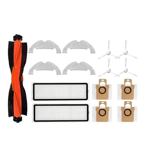 Hauptseitenbürste, Hepa-Filter, Mopp, Staubbeutel, Kompatibel for Xiaomi X10, Roboterstaubsaugerzubehör Ersatzteile(Set 2) von Fooduuhyo
