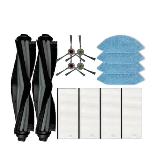 Hauptseitenbürste, Hepa-Filter, Wischtuch, Kompatibel mit Ecovacs Deebot U2/U2 Pro, Roboterstaubsaugerzubehör Ersatzteile(Set 1) von Fooduuhyo