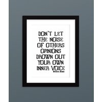 Don't Let The Noise Of Others Steve Jobs Zitat Kunst/ Wand Kunst Inspirierender Spruch Home Dekor Motivierend Poster Dekor Büro Kunst von FoolhardyDesigns