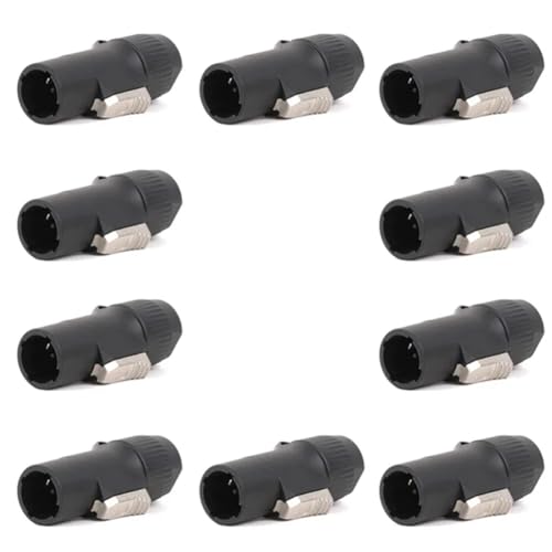 Foollusiie 10pcs 3Pins True Locking-Stecker Stecker PA66 MATERIAL NAC3FX-W NAC3MX-W IP65 GRADE WASHEFORTE 10 MÄNNLICHE Stecker von Foollusiie