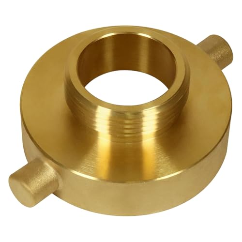 Foollusiie 2-1/2" () Weibliche X 1-1/2" () Männlicher Messingfeuerhydrantadapter mit Nadelschalen-Brass-Feuerausrüstung für Feuerschlauch oder Hydrantfeuerwehrausrüstung von Foollusiie
