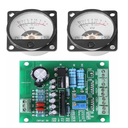 Foollusiie VU Messer Treiberplatine DB-Stufe Messgerätverstärker-Messgerätetreiber + 2pcs Vu Messgerät 9-12V DC-Eingang von Foollusiie