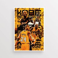 Kobe Bryant- Kunstdruck - Basketball Sport Poster -Basketball Bild Geschenk , Nba La Lakers von Footballartprint