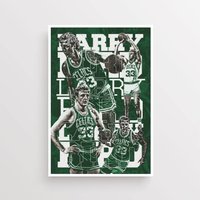 Larry Bird- Kunstdruck - Basketball Sport Poster -Basketball Bild Geschenk , Nba Boston Celtics von Footballartprint