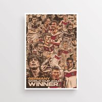 Deutschland Kunstdruck - Weltmeisterschaft 2014 Fussball Bild Poster Soccer Print Geschenk Fußballposter -Bild von Footballartprint