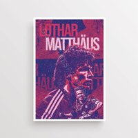 Lothar Matthäus Kunstdruck - Bayern Fußballposter Fussball Bild Poster Soccer Print Geschenk von Footballartprint