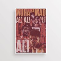 Muhammad Ali- Kunstdruck - Boxen Sport Bild Poster Geschenk , Boxposter Boxweltmeister Boxlegende Ali von Footballartprint