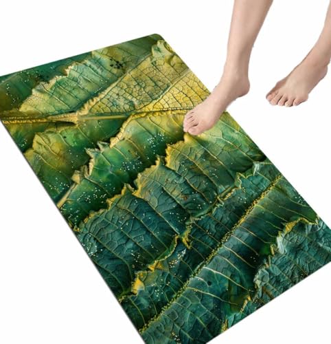 Badematte Rutschfester Leaf, Badezimmerteppich Groß Bad Teppich, Duschvorleger Schnell Trocknend, Badvorleger Badteppich Rutschfest, Supe Saugfähig Badematte Stein, Stone Bath Mat 120x180 cm 719 Badematte Rutschfester Leaf, Badezimmerteppich Groß Bad Teppich, Duschvorleger Schnell Trocknend, Badvorleger Badteppich Rutschfest, Supe Saugfähig Badematte Stein, Stone Bath Mat 120x180 cm 719 von Fooyho