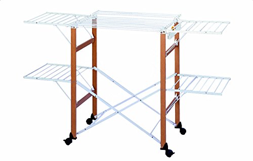 Foppapedretti Gulliver Faltwäscheständer, 105 x 80 x 174 cm, Holz, Walnuss von Foppapedretti