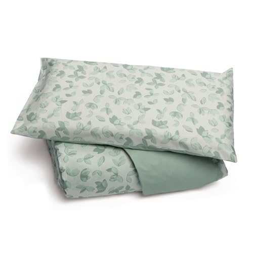Foppapedretti Notte & Natura Salbeiblätter-Bettwäsche-Set mit Kissenbezug, 100% Baumwolle, hergestellt in Italien von Foppapedretti