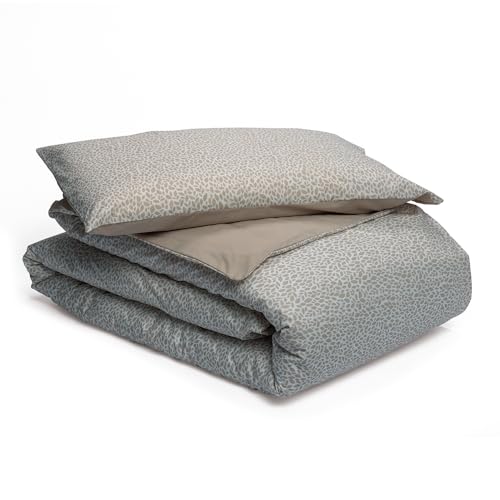 Foppapedretti Nacht & Natur Bettbezug für französisches Bett, komplett mit Kissenbezug; Blütenblätter Sand 100% Baumwolle, hergestellt in Italien von Foppapedretti