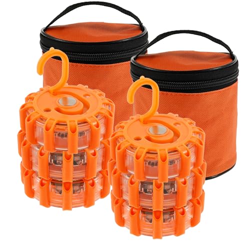6 Stück Warnleuchte, Wasserdicht Led Warnleuchten Mit Magnet Und Haken, Rundumleuchte Led Mit 9 Blinkmodi, mit Tasche und 3-In-1-Ladekabel, Warnleuchte für Boot Marine Schiff Traktor SUV Camping 6 Stück Warnleuchte, Wasserdicht Led Warnleuchten Mit Magnet Und Haken, Rundumleuchte Led Mit 9 Blinkmodi, mit Tasche und 3-In-1-Ladekabel, Warnleuchte für Boot Marine Schiff Traktor SUV Camping von Foppla