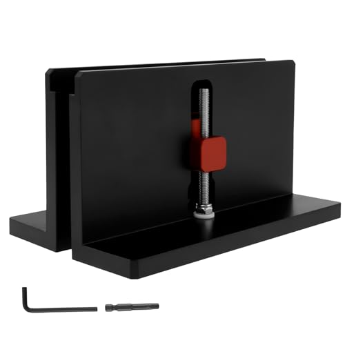 Foppla 2pcs rechter Winkel Spline Jig CNC Aluminiumlegierung Eckbackschwanz-Jig Right Winkel Spline Clip Right Winkel Spline Fixture Tool für 5-42 mm dicke Rahmen(schwarz) von Foppla