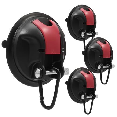 Foppla 4pcs Saugnäpfe Haken Anker mit Befestigung Haken Festbinden, Saugnapf Befestigung für Auto Seitige Markisen Zelte Wohnmobil Camping Planen Zubehör(4 Stück) von Foppla