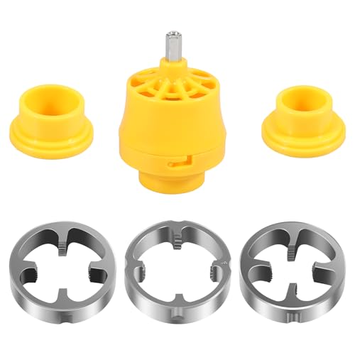 Foppla 6/12pcs PVC -Gewinde -Maker -Werkzeug für Elektrobohrrohr -Pipe -Threader -Kit mit 1/2 Zoll 3/4 Zoll 1 Zoll Stiefen Pipe Thread Stellverteidiger Wiederverwendbares Rohrrohr -Sterbchen -Set für von Foppla