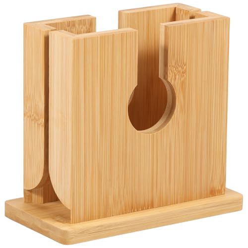 Foppla Bagel Slicer Halter Bambus Bagel Cutter Slicer Glatte Bagel Slicer Multifunktional Bagel Cutter wiederverwendbar(1,Protokollfarbe) von Foppla