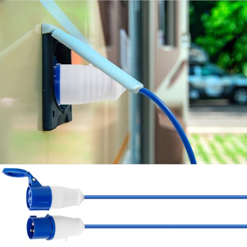 Foppla CEE Camping-Verlängerungskabel 10m 16A H07BQ-F Kabel in der Signalfarbe orange, Camping-Stromkabel für den ständigen Einsatz im Außenbereich IP44(10M) von Foppla