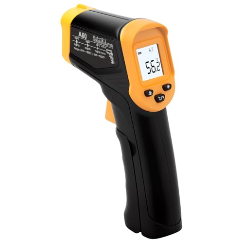 Foppla Infrarot-Thermometer, -50°C bis 600°C Leichtes Temperaturmessgerät, berührungsloses digitales Laser-Thermometer, beleuchteter Bildschirm, Nicht-menschlich - für Küche/Grill/Kühlung/Industrie von Foppla