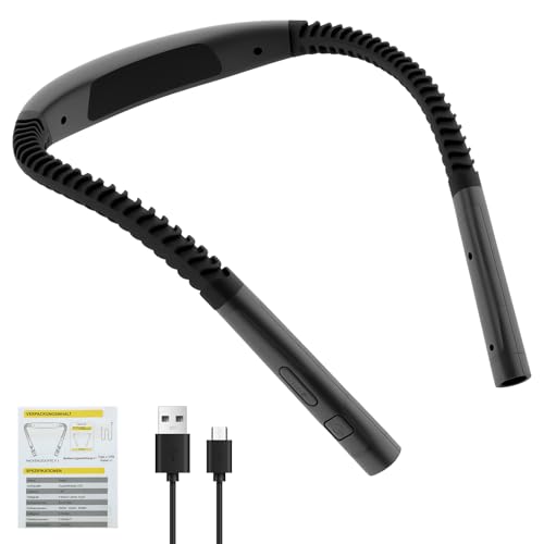 Foppla LED Hals Leselampe,Handarbeitslampe, Wiederaufladbare Leselampe Hals, Handarbeitslampe, Leselampe Bett, 1000mAh, 3 Farben & 15Helligkeiten, Wiederaufladbar & Langlebig(Grau) von Foppla
