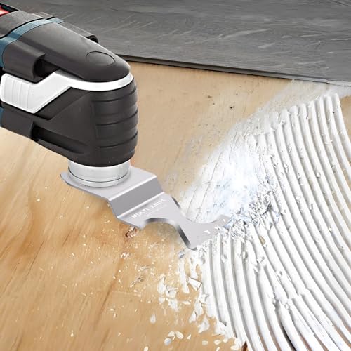 Foppla Oszillierendes Multitool-Schaberklingen-Set, präziser Schnitt, oszillierendes Werkzeug, Schaberklinge, Edelstahl, 3-seitige Schaberklinge, multifunktionale Schneidklinge für Dachziegel von Foppla