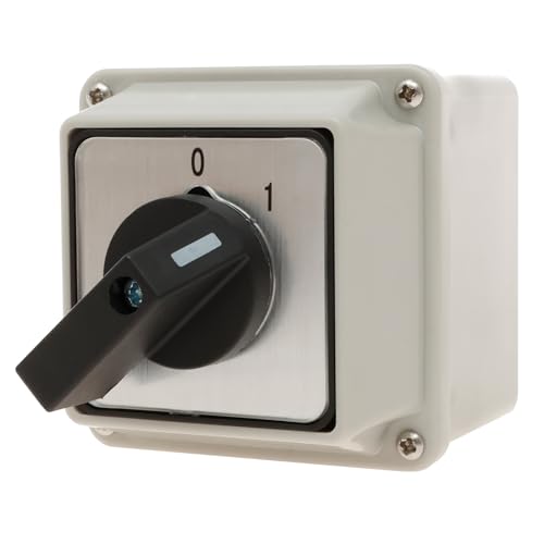 Universal Drehschalter 4 Klemmen 2-Position LW26-20 C02/1 Nockenschalter mit wasserdicht Bodenkasten 220 V Stromabschaltung Hauptsteuerung Last ein/aus(3pcs) von Foppla