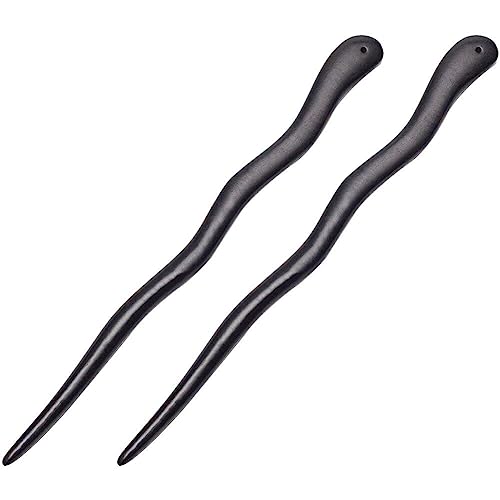 2 Pcs Handgefertigt Antiken Chinesische Sandelholz Holz Vintage Haarstöcke Haarnadeln Barrettes Für Frauen Mädchen Haarbrötchen Chignon von Fopytu