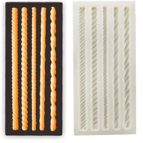 Fopytu 3D-Strick-Seil-Form-Silikon-Form-Perlen-Fondant-Form-Kuchen-Bordüre, die Formen-Zuckerguss-Gumpaste-Küchen-DIY-Backen-Werkzeuge verziert Fopytu 3D-Strick-Seil-Form-Silikon-Form-Perlen-Fondant-Form-Kuchen-Bordüre, die Formen-Zuckerguss-Gumpaste-Küchen-DIY-Backen-Werkzeuge verziert von Fopytu