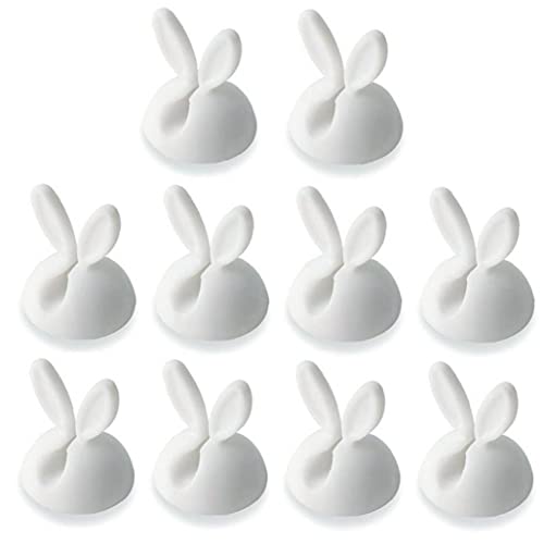 Fopytu Kabel Tidy -Clips, 10 Pcs Niedliche Hasenkabelhalter Kabelverwaltung Desktop Draht Organizer Kabel Clips Für Büro Tisch Schreibtisch Wandauto Fopytu Kabel Tidy -Clips, 10 Pcs Niedliche Hasenkabelhalter Kabelverwaltung Desktop Draht Organizer Kabel Clips Für Büro Tisch Schreibtisch Wandauto von Fopytu