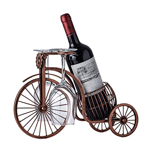 Fopytu Kreatives Metall Weinregal Vintage Weinflasche Und Glashalterbar Heimdekoration Display Ständer von Fopytu
